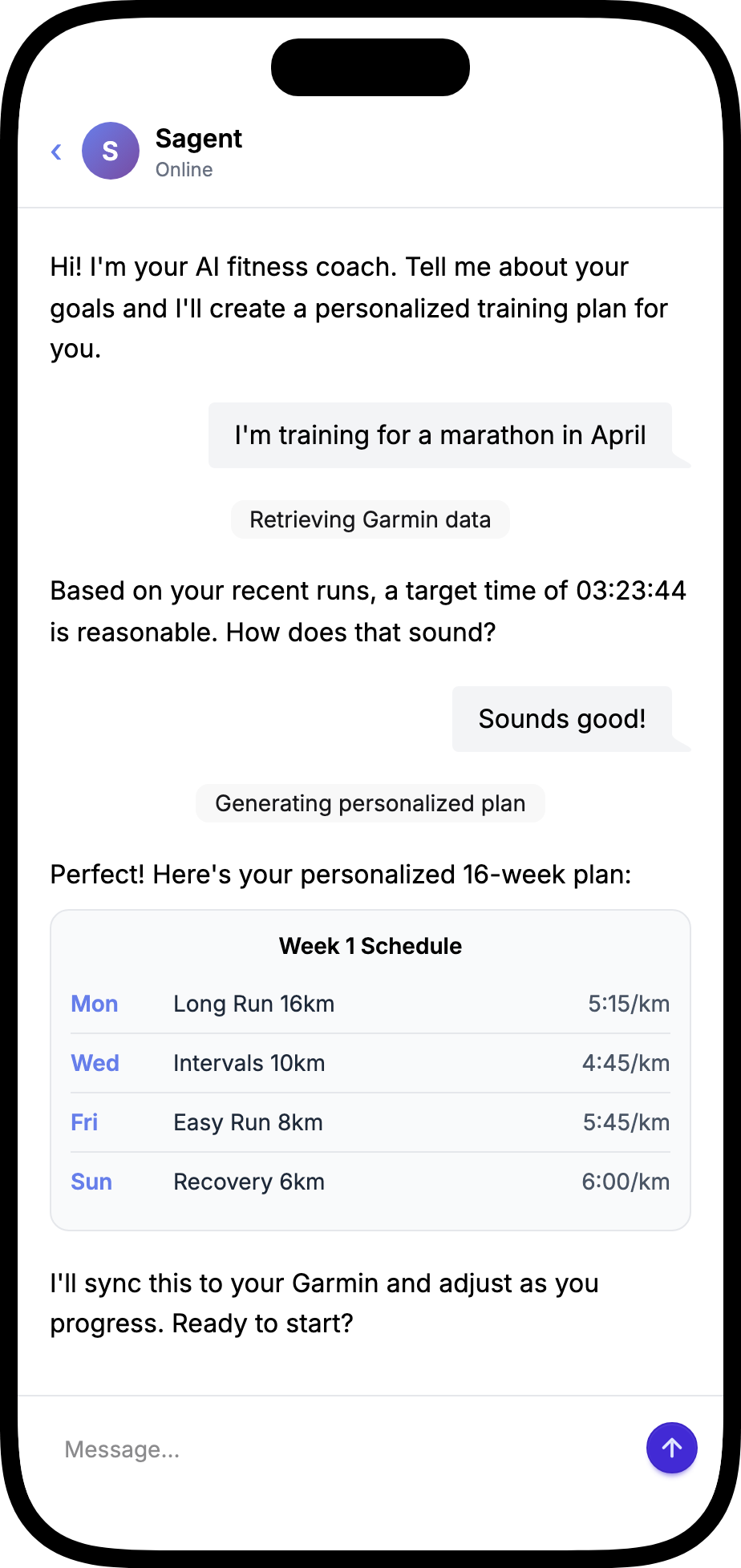AI Fitness Coach App Mockup